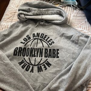 Cropped Brooklyn babe hoodie